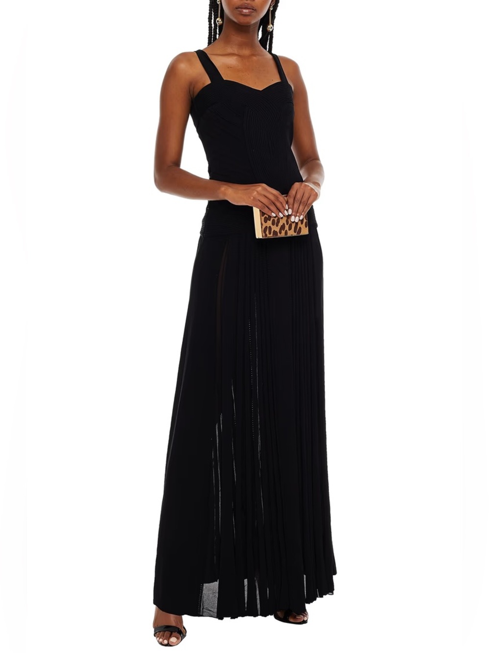 ROBERTO CAVALLI Stretch-knit Maxi dress size IT 46 Original Price $5495
